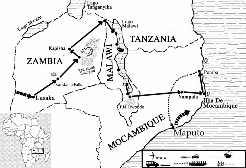 Mapa del viaje Ruta Reina de África