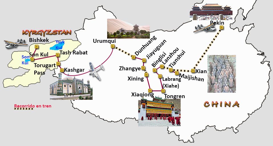 Mapa del viaje La Ruta de las Caravanas